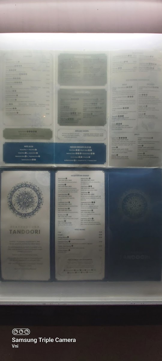 Menu Scarborough Tandoori Restaurant-3